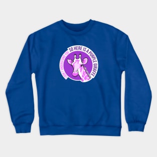 Purple Giraffe Crewneck Sweatshirt